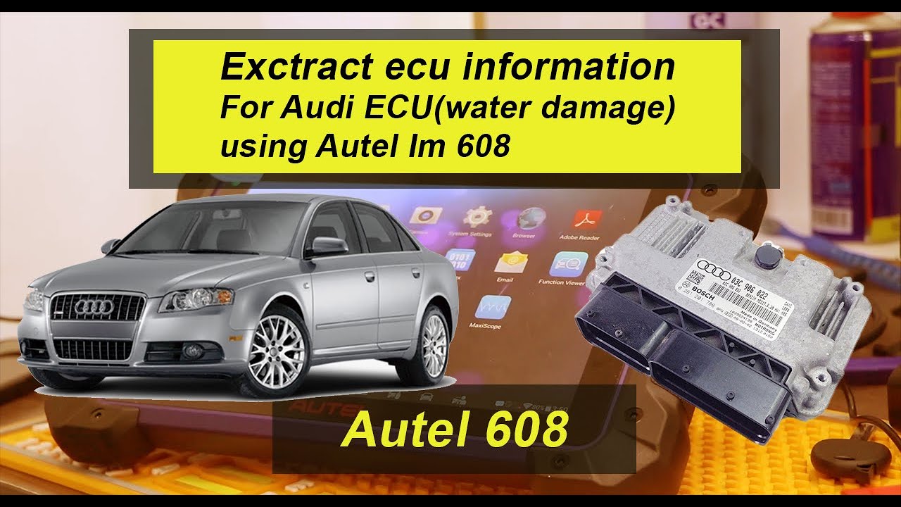 Autel im 608, read Audi ECU information without open it ( water damage )