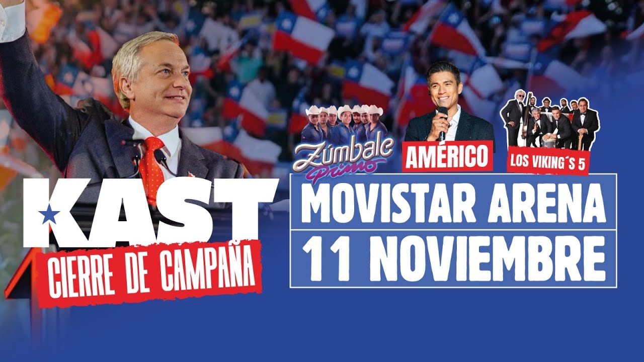 Cierre de Campa&ntilde;a Jos&eacute; Antonio Kast en Movistar Arena