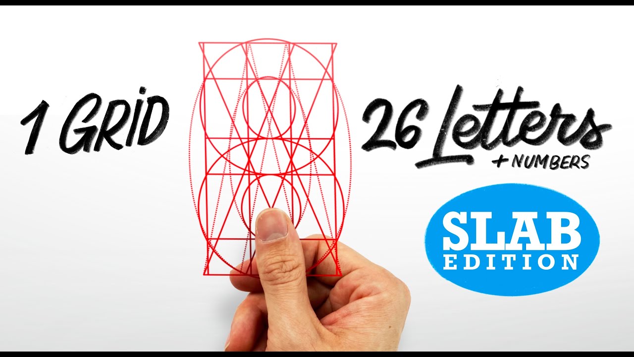 How to DRAW the A-Z in SLAB SERIF using LETTER BUILDER (incl. Numbers)