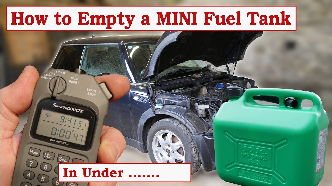 Как быстро слить бензин из топливного бака MINI Cooper ⛽, без сифона и сидя на сиденье.🔥🧯
