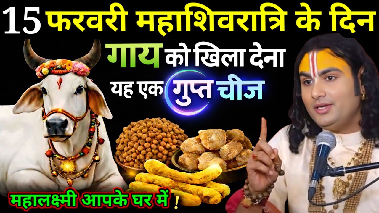 15 फरवरी महाशिवरात्रि के दिन गाय को मिला दे यह एकगुप्त चीज | Anirudha Achary ji 