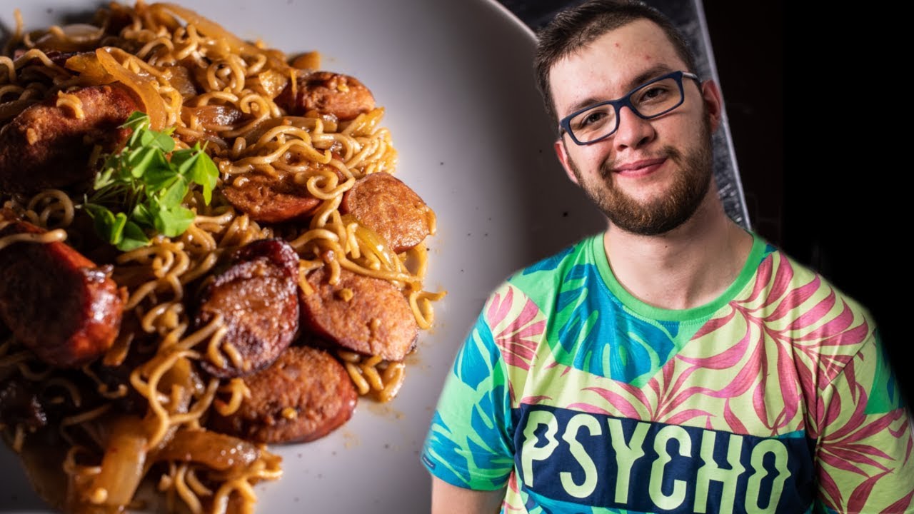 PRAWDZIWE STUDENCKIE DANIE  *MAKARON *PIWO *KIEŁBASA