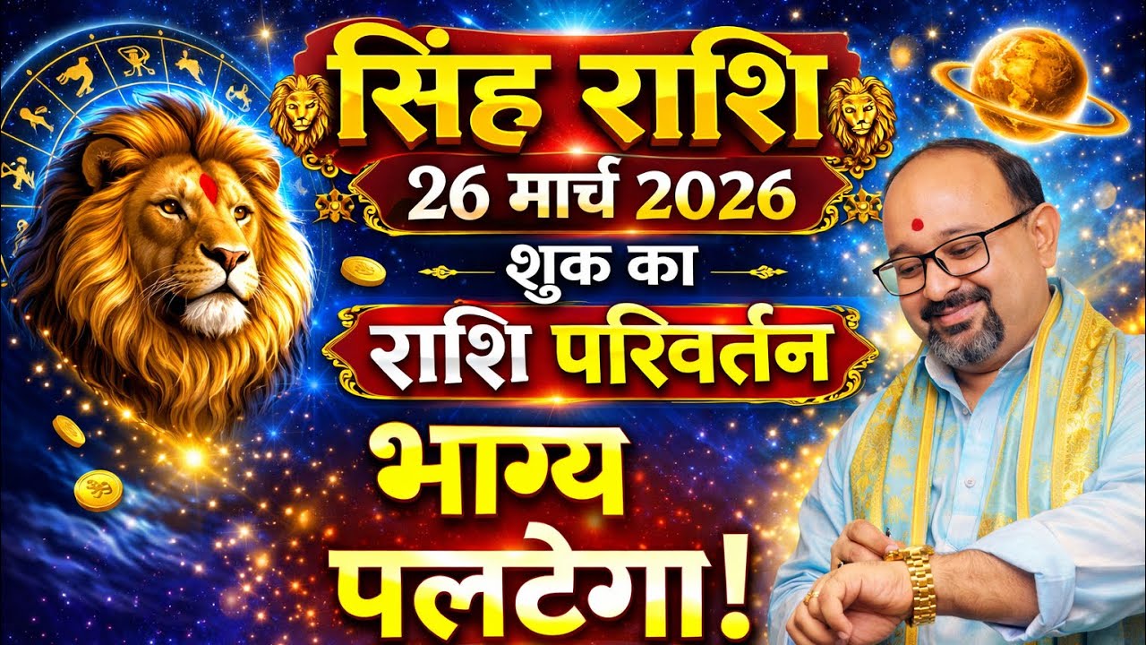 Leo (सिंह राशि)-shukra ka rashi Parivartan 26 March 2026 भाग्य पलटेगा 