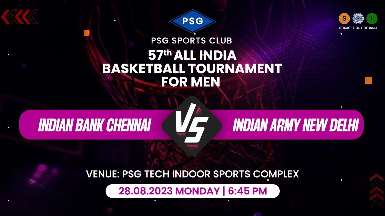 INDIAN BANK Vs INDIAN ARMY l 57th PSG ALL INDIA BASKETBALL TOURNAMENT FOR MEN 2023
