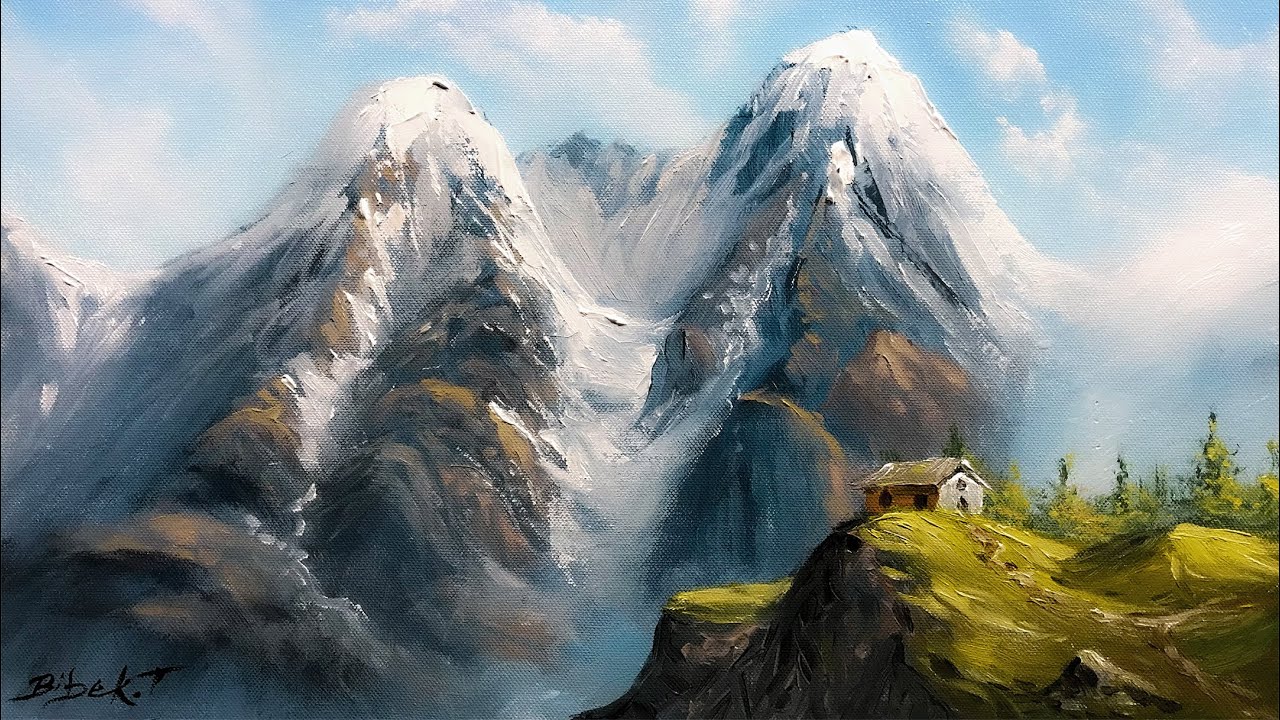 Easy Landscape Painting | Step By Step Painting Tutorial | How to Paint Landscape| Scenery Landscape