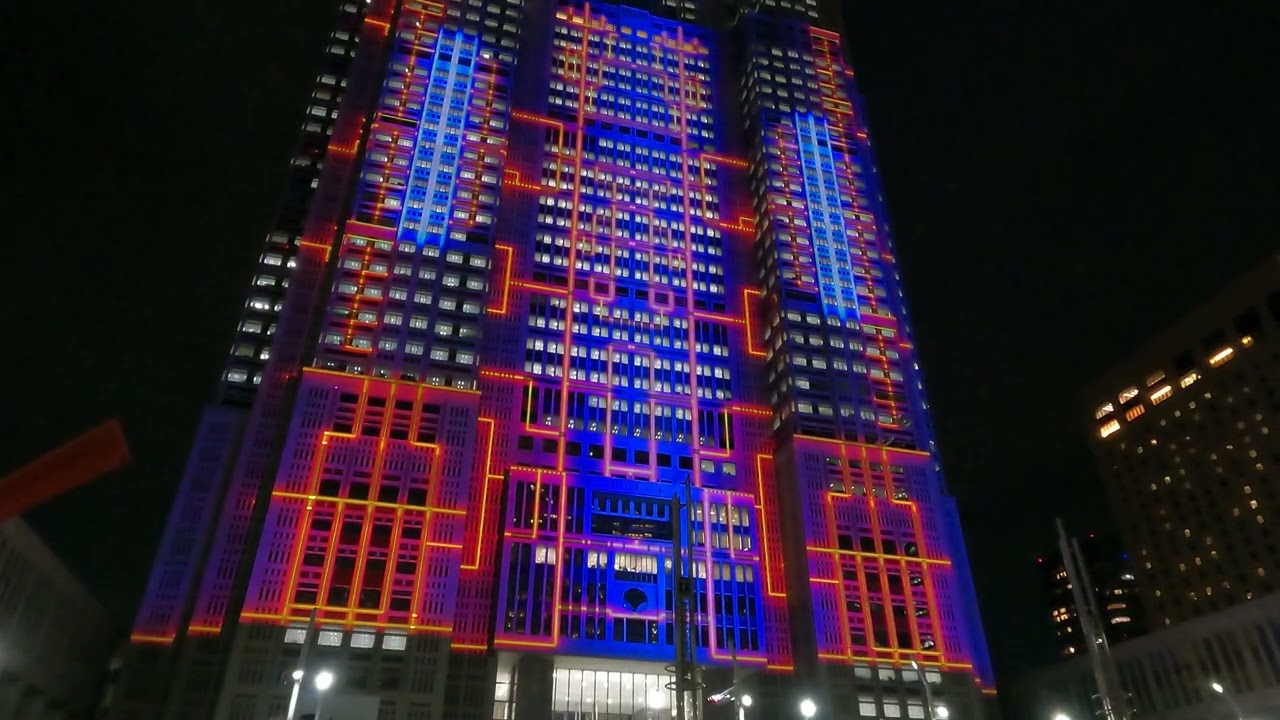 Toyko Metropolitan Building night lights,gopro9