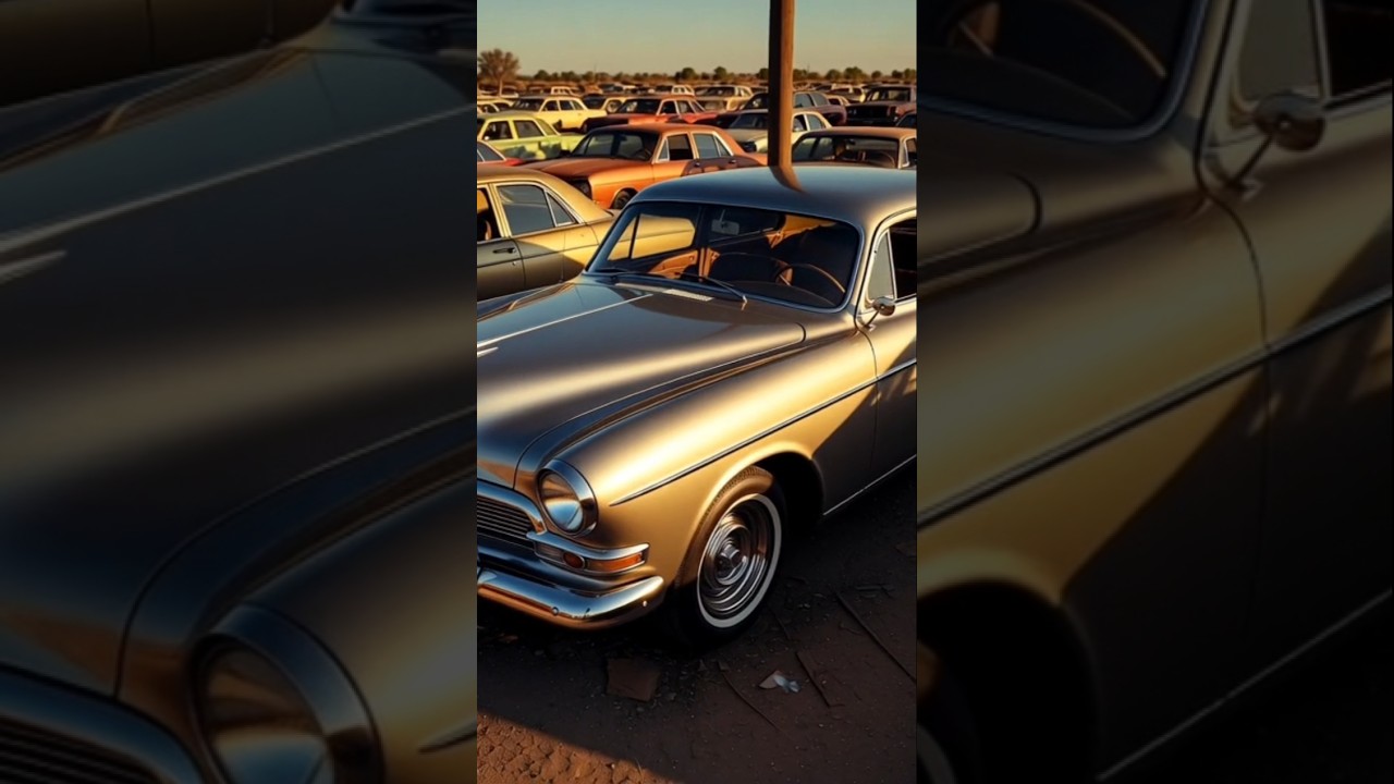 Classic abandoned vintage car restoration 