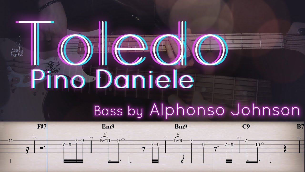 Toledo - Pino Daniele | Bass TAB | Bass cover | Tutorial