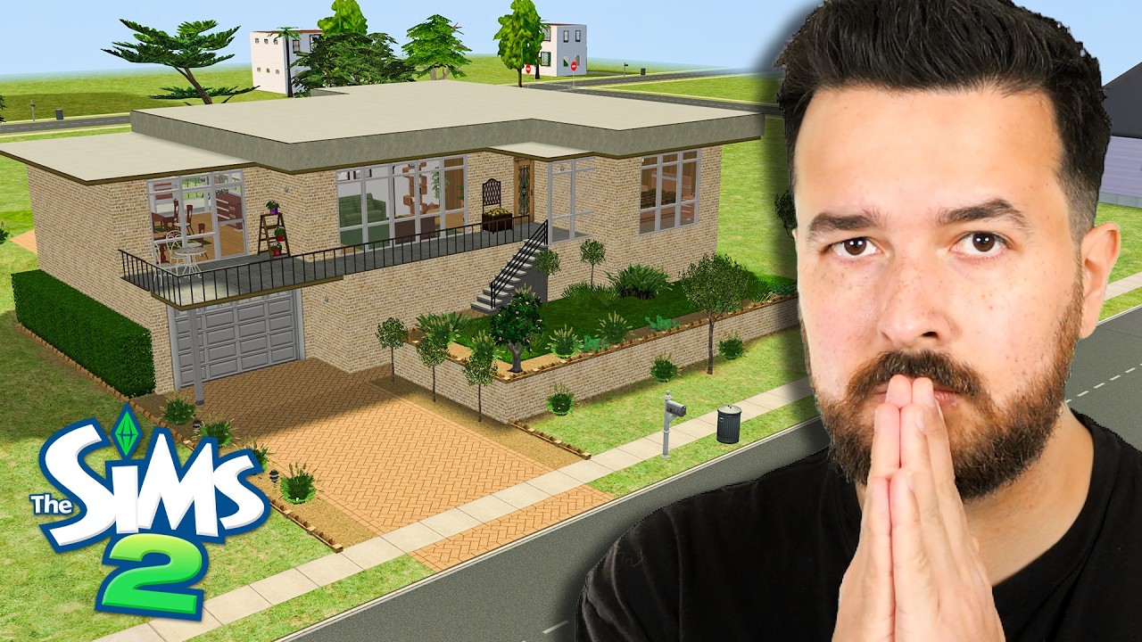 Building the same house in The Sims 2