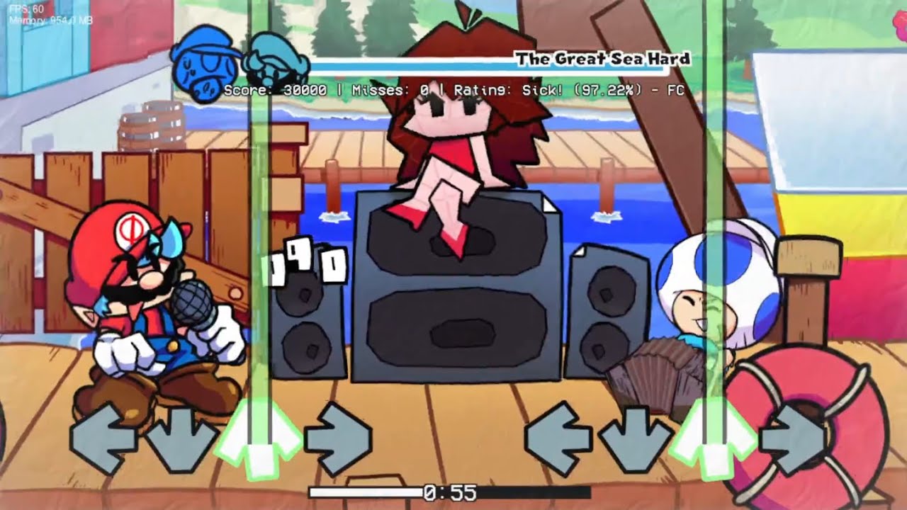 Friday Night Funkin' THE ORIGAMI KING v.2.0 - The Great Sea (FC)