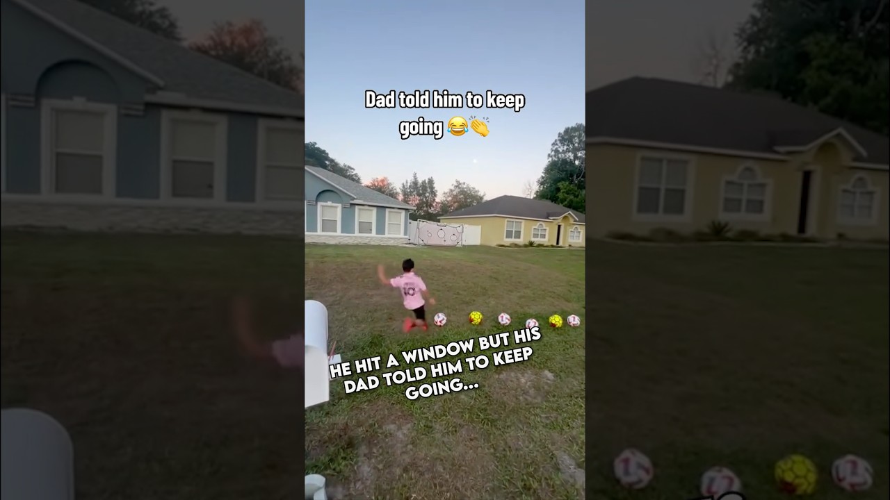 This kid hit a window.. 😮 #football #shorts #soccer