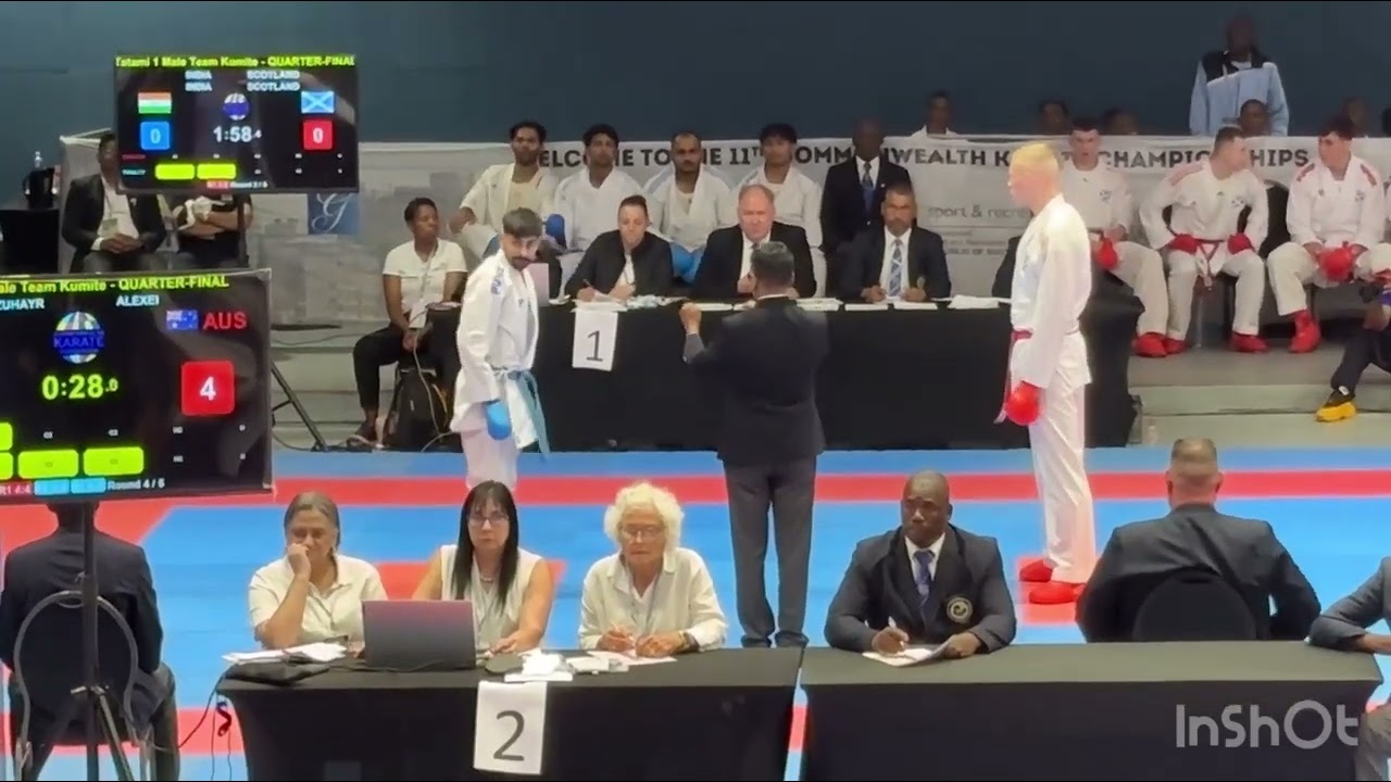 2nd DAY TEAM KUMITE COMMONWEALTH KARATE CHAMPIONSHIP 2024 South Africa Durban INDIA V/S SCOTLAND
