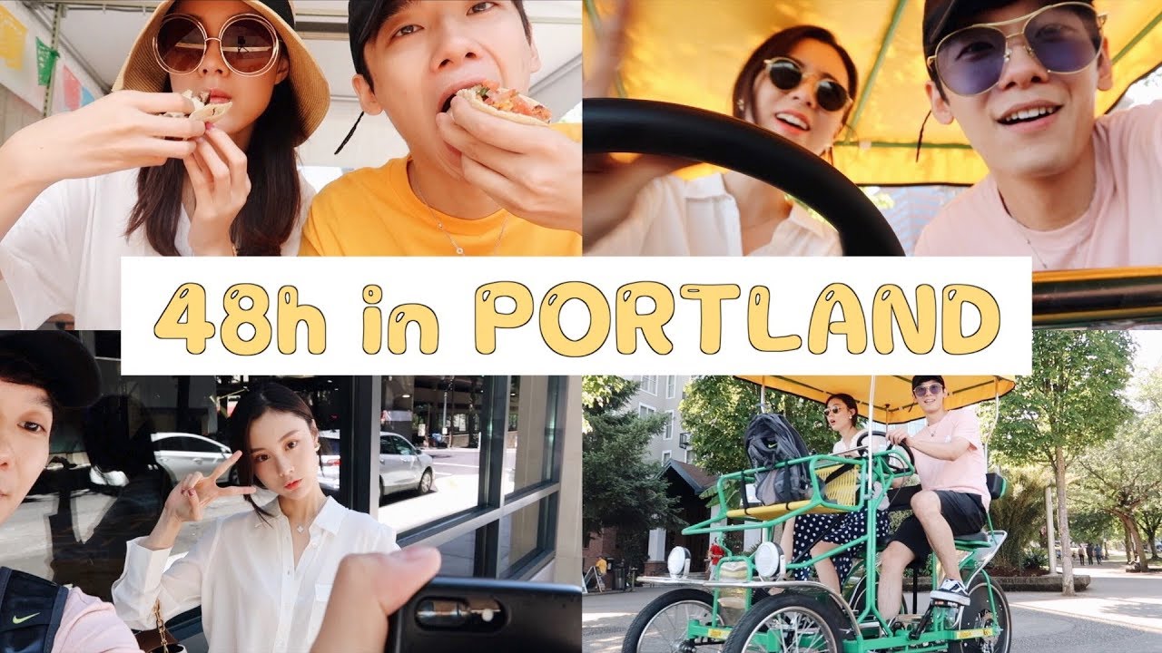 【胖丁wenning】48h in Portland | 一次超级开心的旅行! | 帮女朋友自拍秘籍 | lime初体验