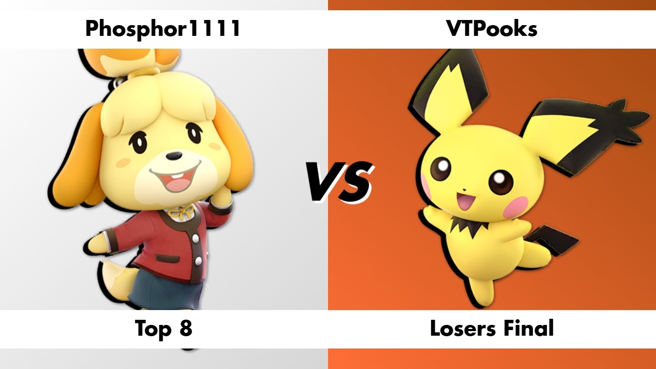 The Midvitational 5 - Phosphor1111 (Isabelle) vs VTPooks (Snake, Pichu, Shulk) - Top 8 LF