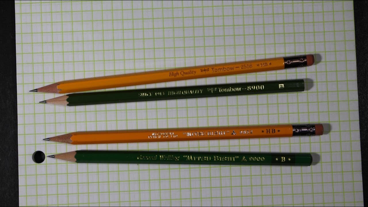 Mitsubishi versus Tombow: Comparison of the 9852 HB & 2558 HB and 9000 B & 8900 B