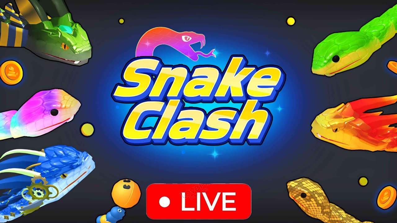Snake Clash! .io - MAX LEVEL! 100 % Winning Strategy   Epic Snake Clash.io Gameplay!Live