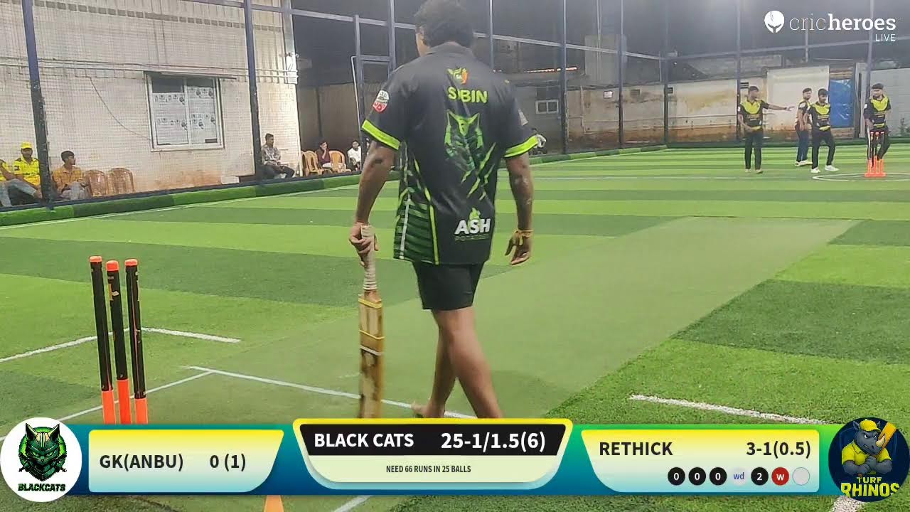 BLACK CATS vs Turf Rhinos live cricket match | Mounttown MTPL - II live - Star Turf Mettupalayam