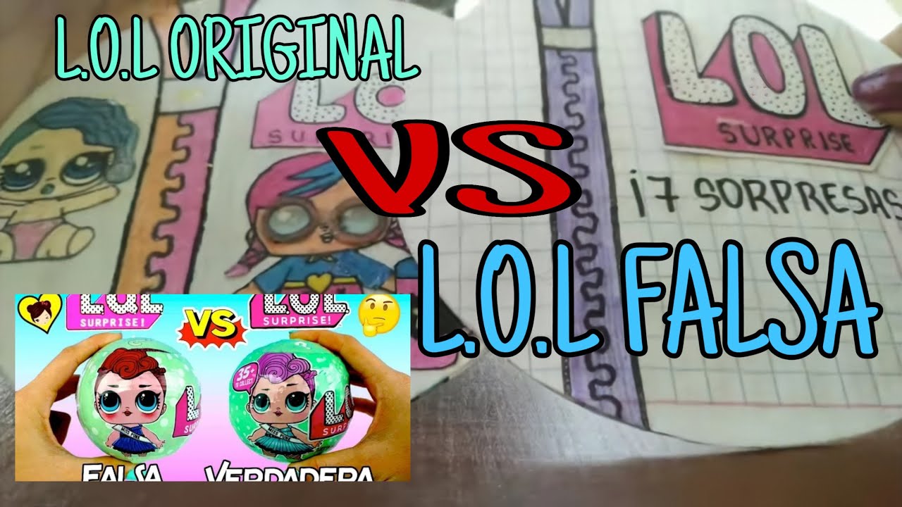 L.O.L ORIGINAL VS L.O.L FALSA CASERAS!!! (de papel)