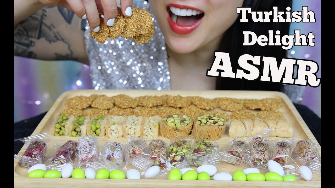 ASMR ASSORTED DESSERT TURKISH DELIGHT (EATING SOUNDS) NO TALKING | SAS-ASMR