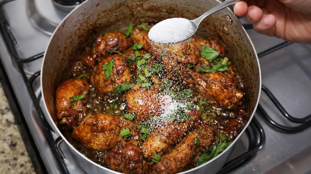 Coloquei açúcar no frango e ficou incrível!