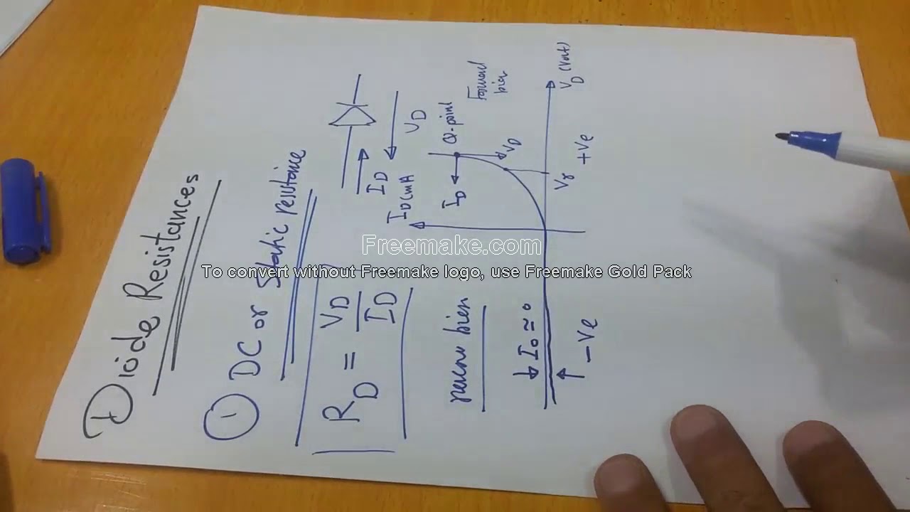 Electronic circuits analysis 8: Resistances of diode              مقاومات ألدايود