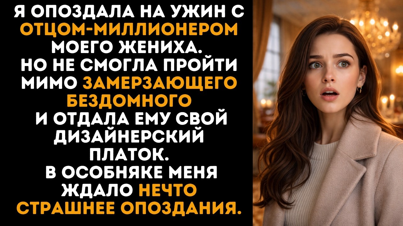 Я опаздывала на ужин, который решал всё. Отдала свой пуховый платок замерзающему бездомному...