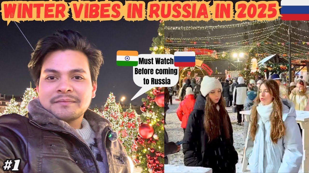 🇷🇺 Winter Vibes in Russia in 2025 || Moscow street View || #russiavlog #lifeinrussia 