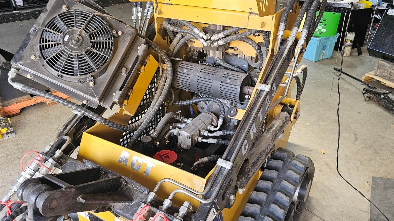 Overview of Hydraulic Hoses, Temperature and 3 Stage pump!! CRT23 Mini skid Chinese!