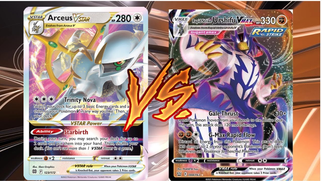 POKEMON TCG ARCEUS VSTAR/CROBAT VMAX VS URSHIFU VMAX/INTELEON