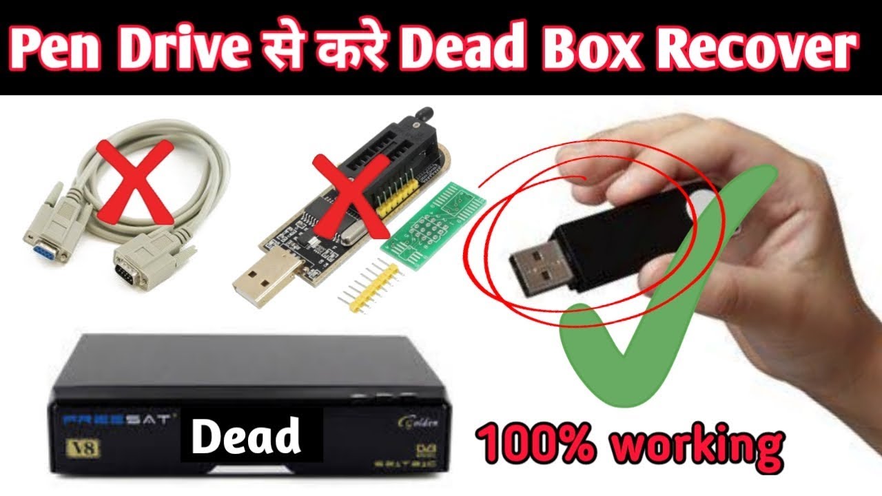 Recover dead set top box With Usb U Boot Method || Freesat v8  Golden Recover By Usb