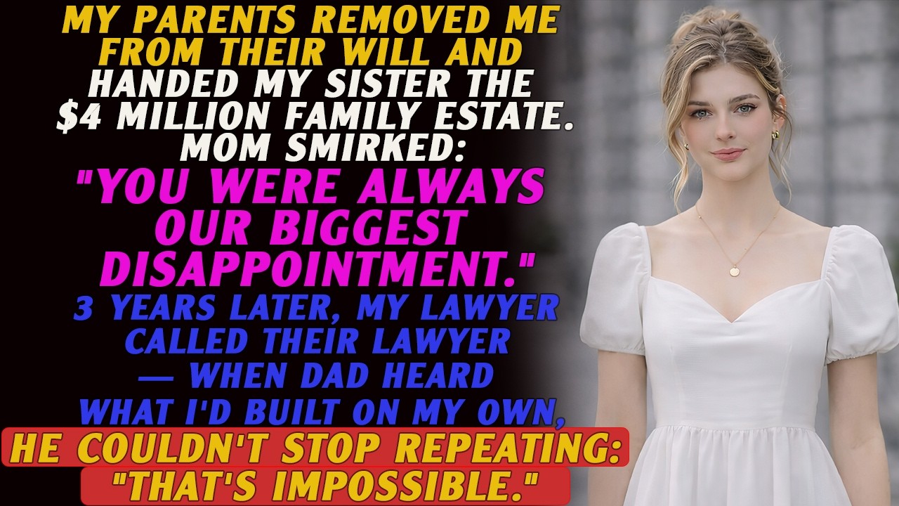 My Parents Gave My Sister $4M And Called Me Worthless—Dad's Lawyer Just Called Mine