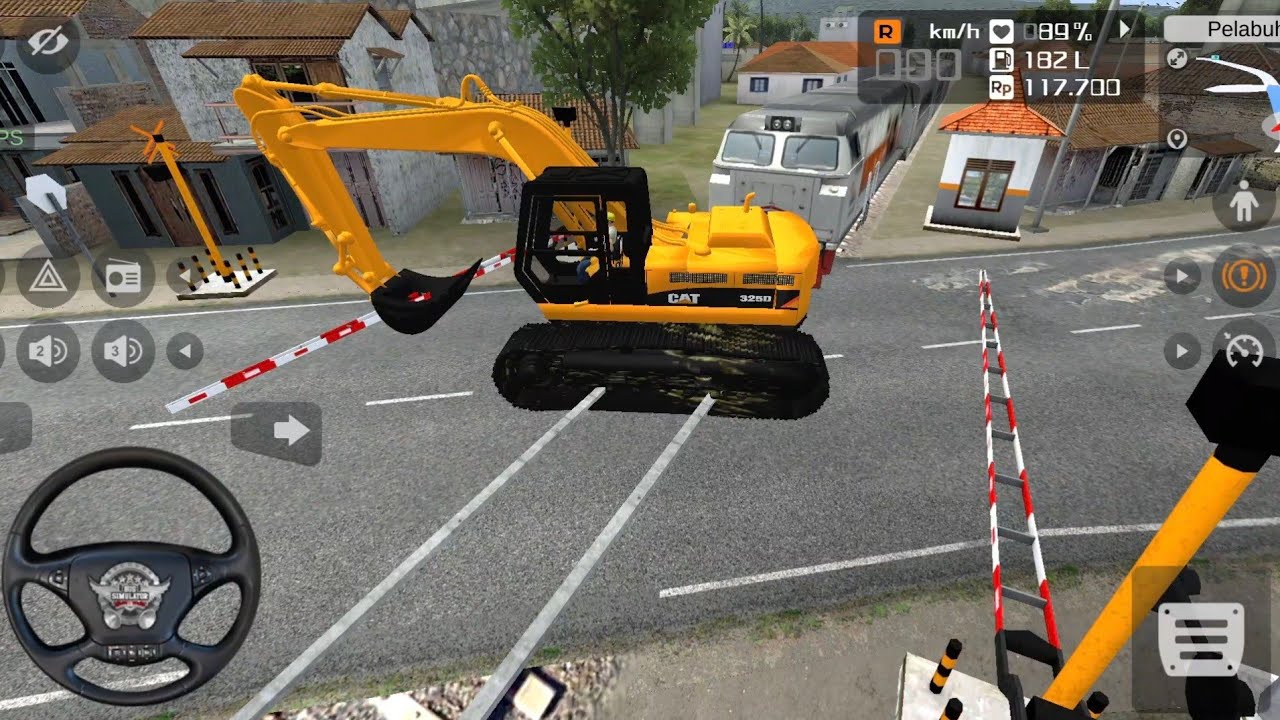 Wahhh! Excavator Vs Kereta Siapa Yang Lebih Kuat? | Bus Simulator Indonesia 