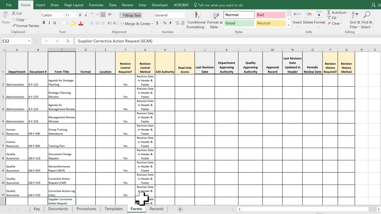 ISO 9001 Document Control Toolkit