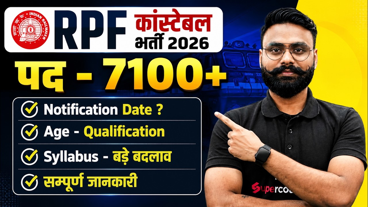 RPF New Vacancy 2026 | RPF Constable Notification Date, Age, Qualification & Syllabus | Testbook