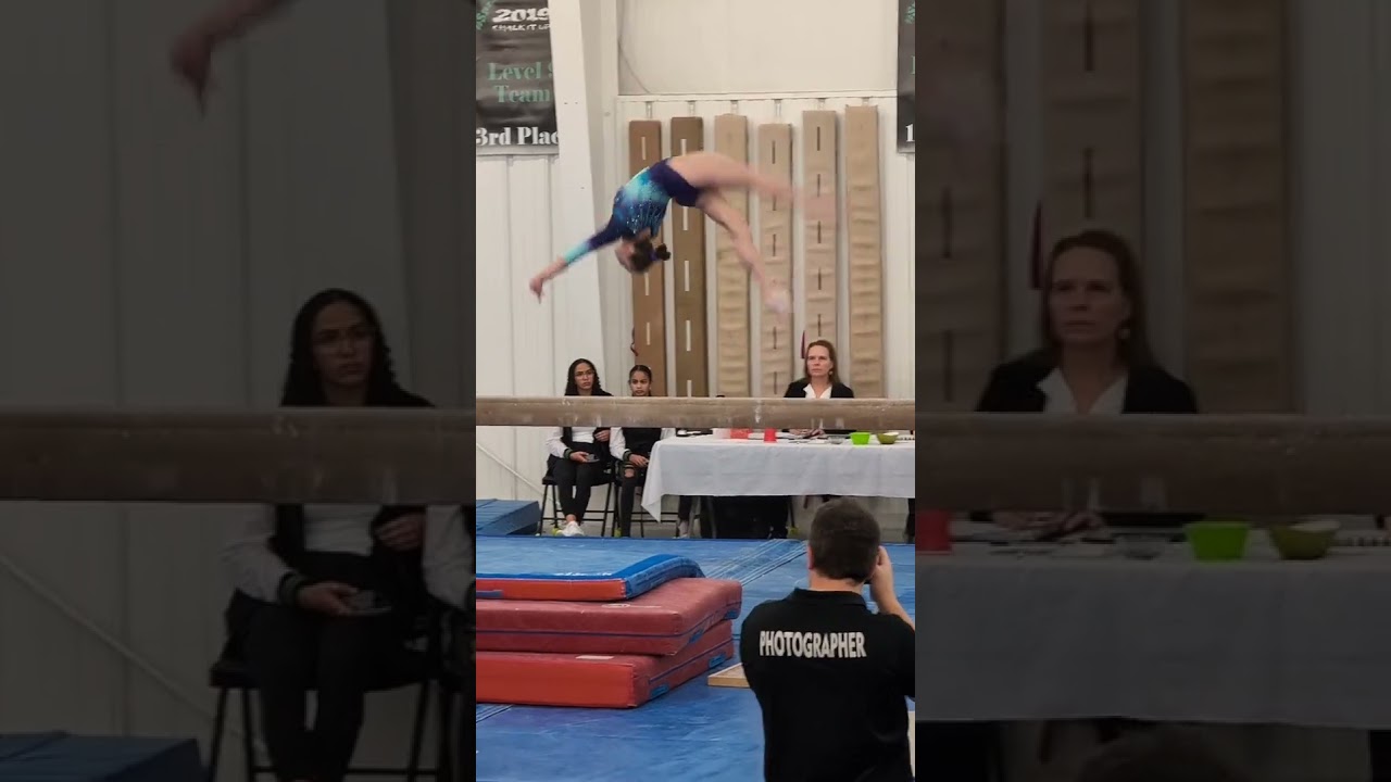 My level 10 beam routine - 1st place! 🥇 #gymnastics #level10beam