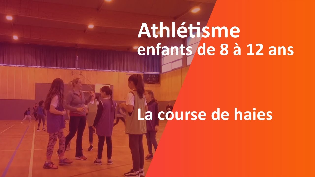 Athlétisme, la course de haie, enfants de 8 à 12 ans