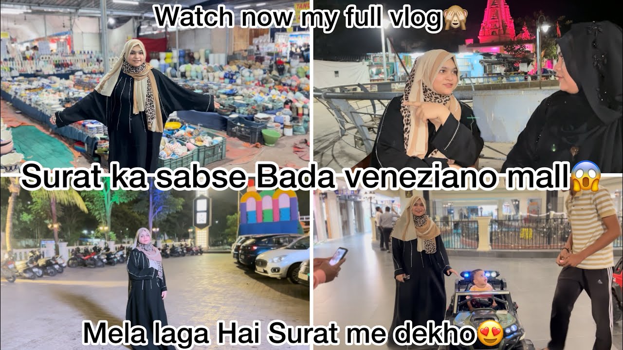 Surat ka sabse Bada veneziano mall or dumas or mela Aai hu💫#viralvideo #trending #public #vlog 