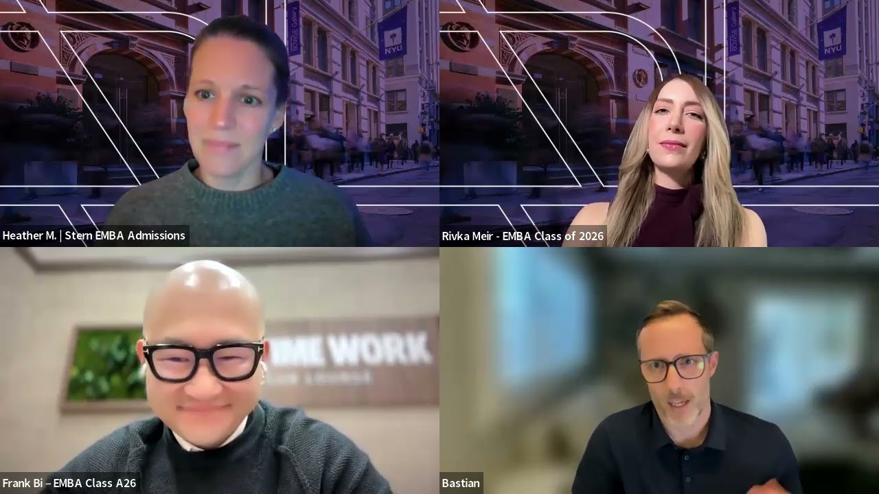 NYU Stern EMBA NYC: Student Perspectives
