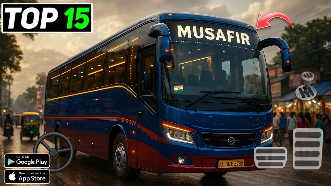 Top 15 Bus Simulator Games For Android|| New Games||