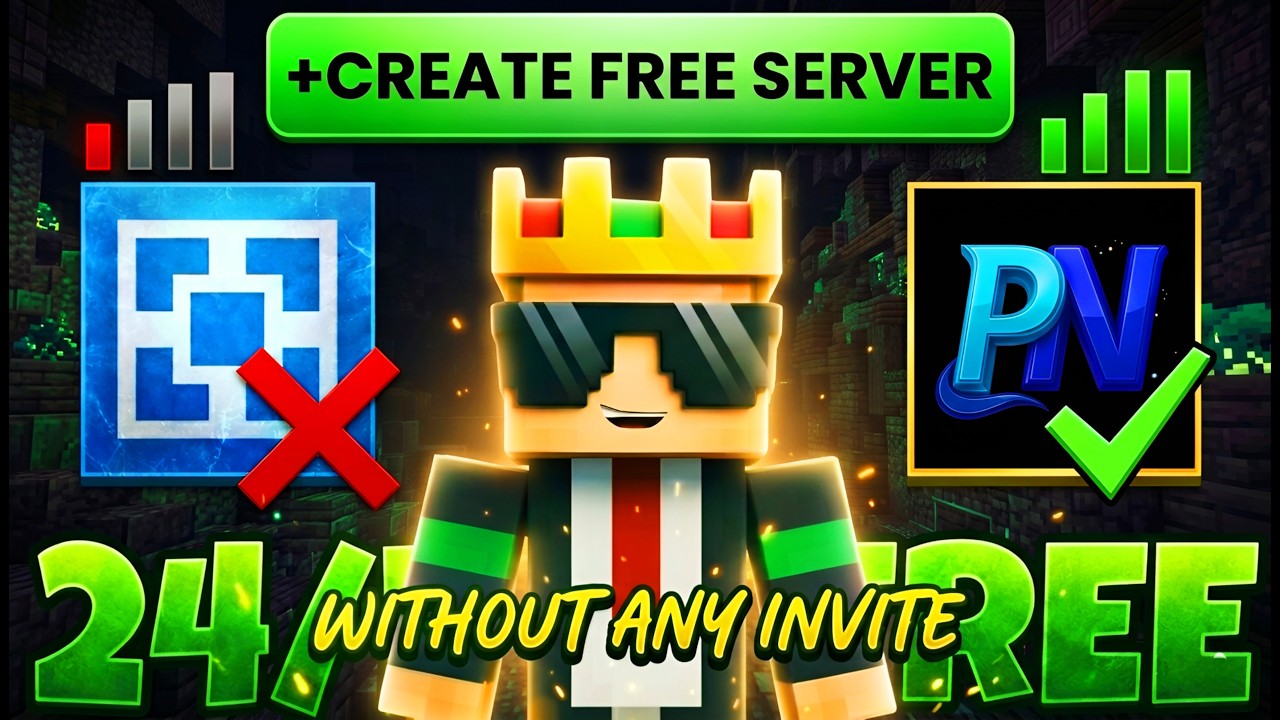 How To Make Free Minecraft Server 24x7 | Best Free 24/7 Minecraft Hosting😍
