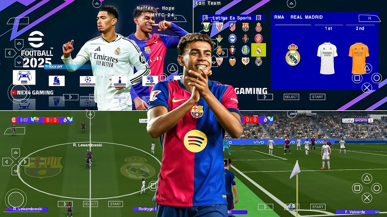 تحميل لعبة بيس 2025 على محاكي PPSSPP باخر الانتقالات والاطقم وبجرافيك (PS5)