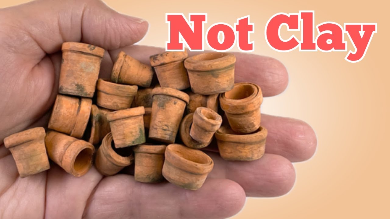 How To Paper Quill A Realistic Looking Miniature Clay Pot/ Perfect For A Dollhouse or Room Box