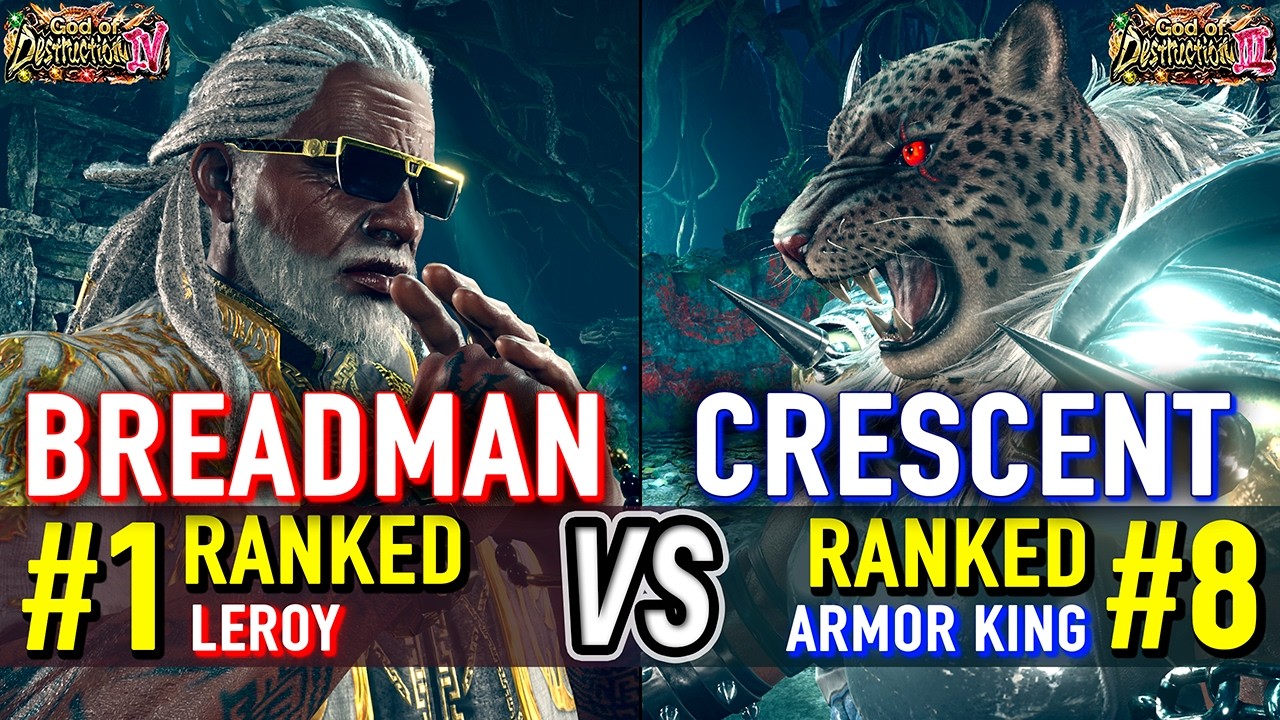 T8 🔥 BREADMAN (#1 Ranked Leroy) vs CRESCENT (#8 Ranked Armor King) 🔥 Tekken 8 High Level Gameplay