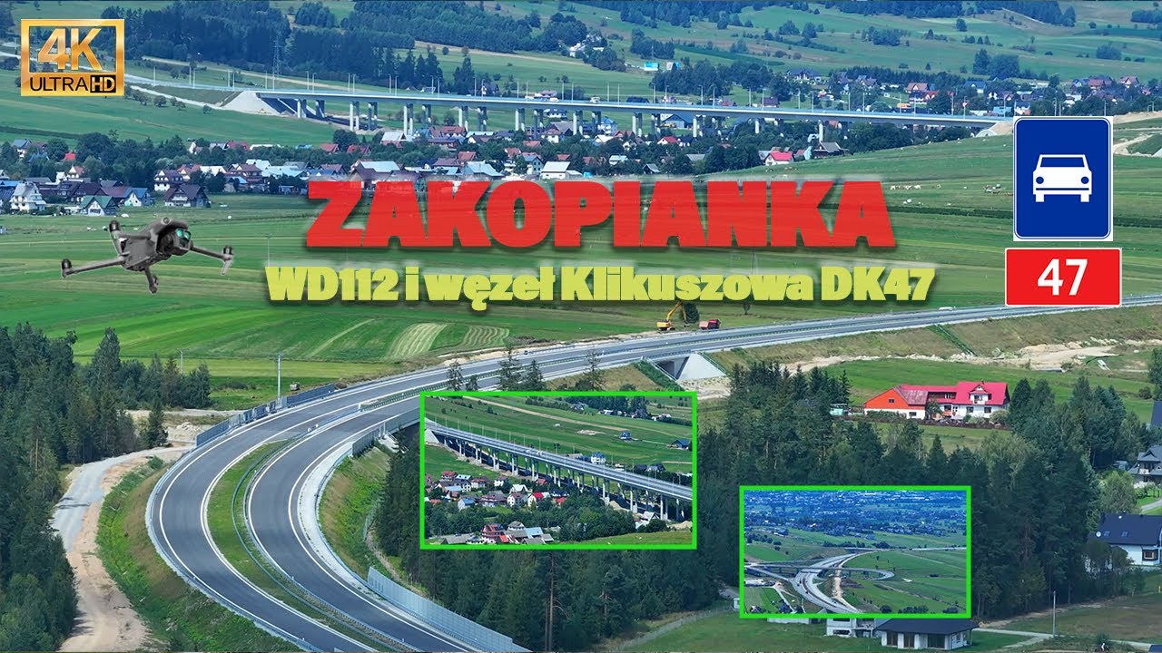 Zakopianka z drona Obidowa | WD102 | WD112 Węzeł Klikuszowa DK47 | Sierpień