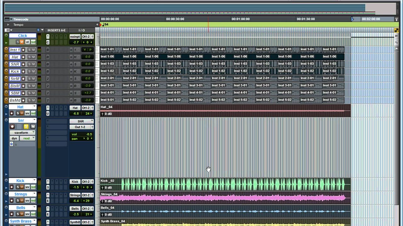 Creating stems in pro tools