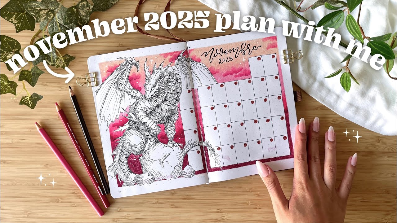 План Bullet Journal на ноябрь 2025 года вместе со мной 🎀 Вдохновение и идеи для Bullet Journal!!