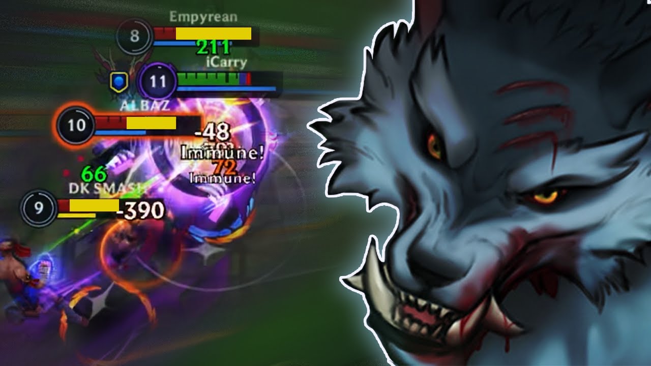 Wild Rift Warwick Fast Rotation Jungle! Instant K.O
