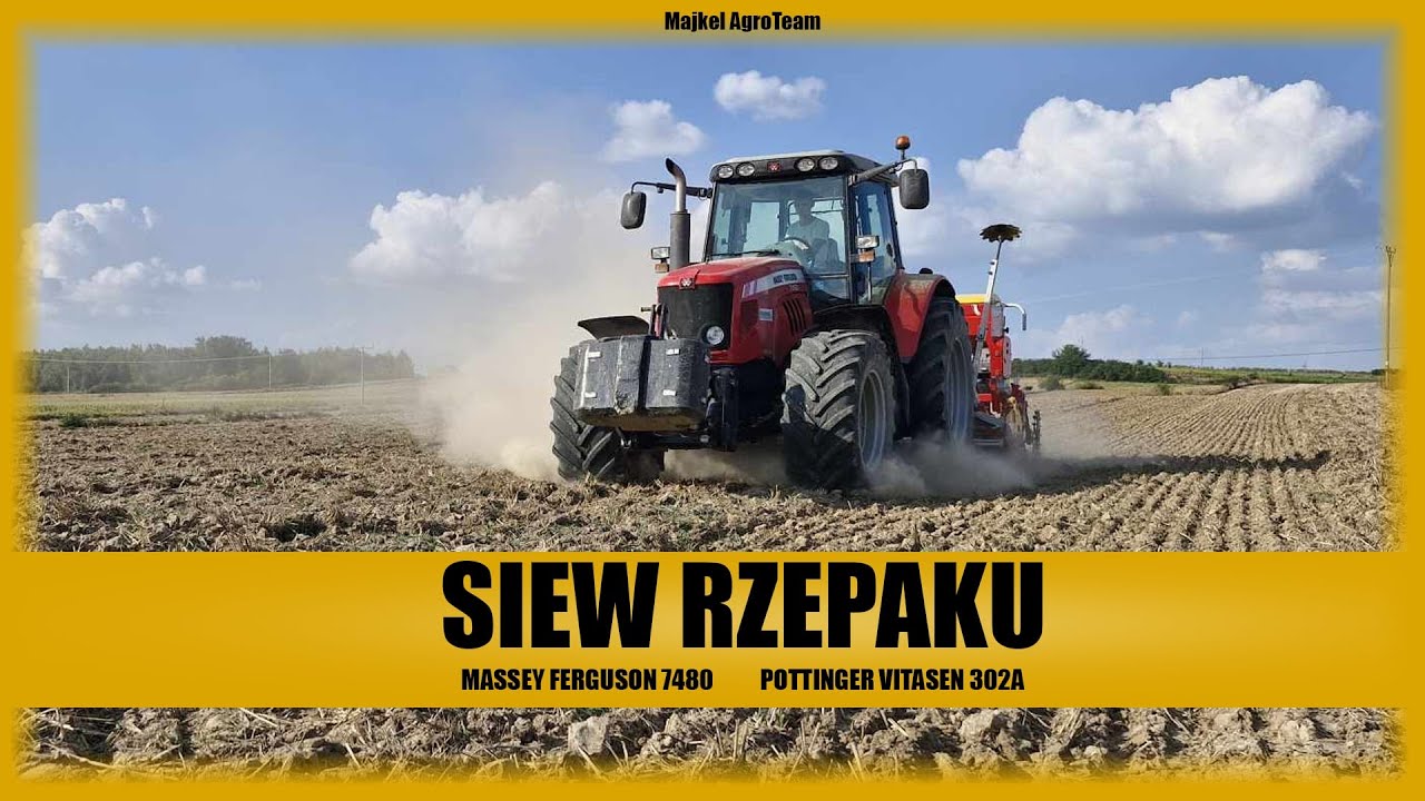 Siew rzepaku! MASSEY FERGUSON 7480 & POTTINGER VITASEN 302A