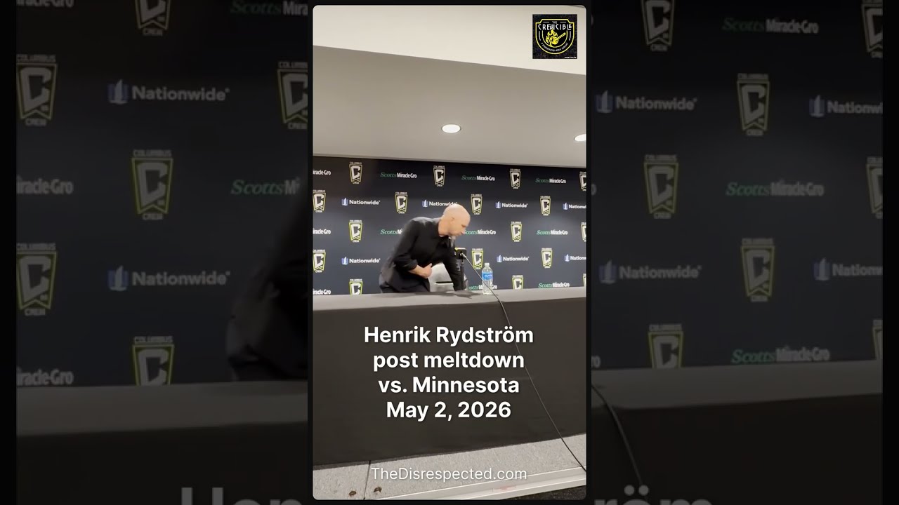 Тренер #crew96 Хенрик Ридстрём обсуждает провал во втором тайме матча против Минни.