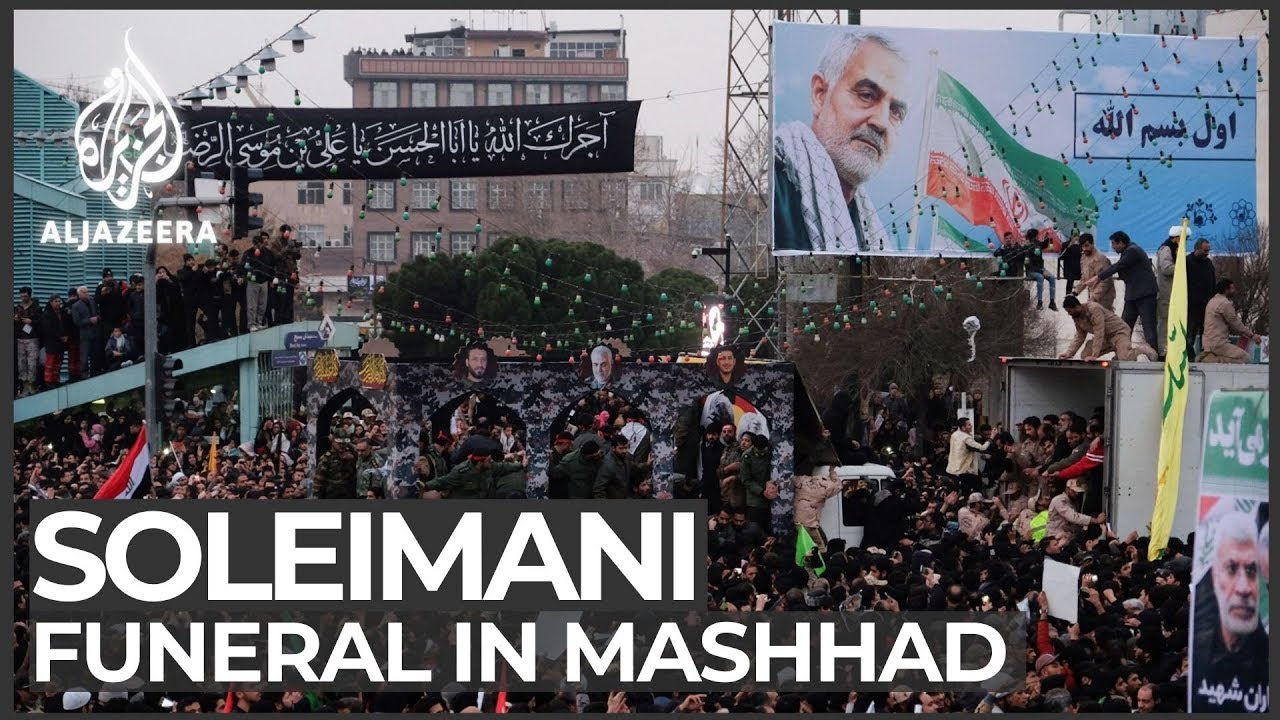Tens of thousands mourn as Soleimani's remains return to Iran